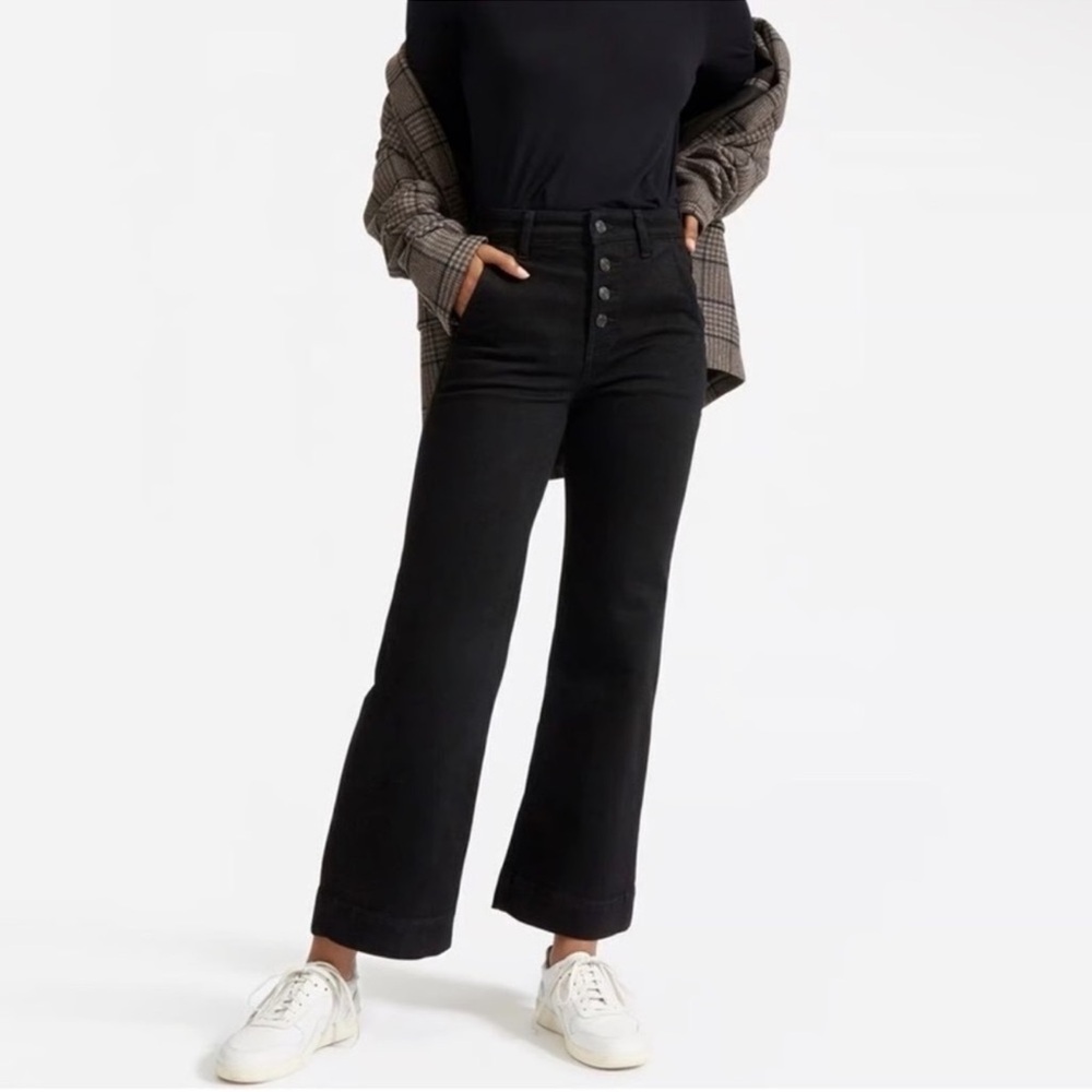 Everlane black The  Wide Leg Jeans 24 ankle